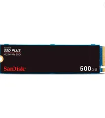 SSD Sandisk Plus, 500GB, M.2 2280, PCIe NVMe, Leitura 2400 MB/s, Gravacao 1500MB/s, SDSSDA3N-500G-G26