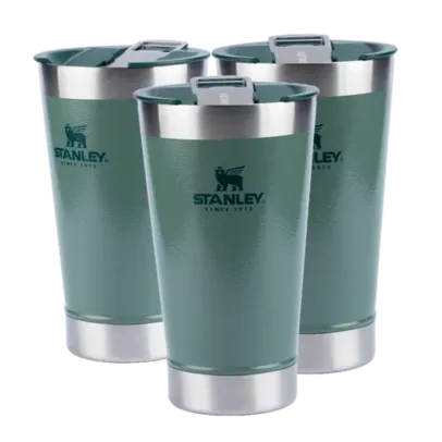 Kit 3 Copos Térmicos de Cerveja (com tampa) Stanley Hammertone Green 473ml