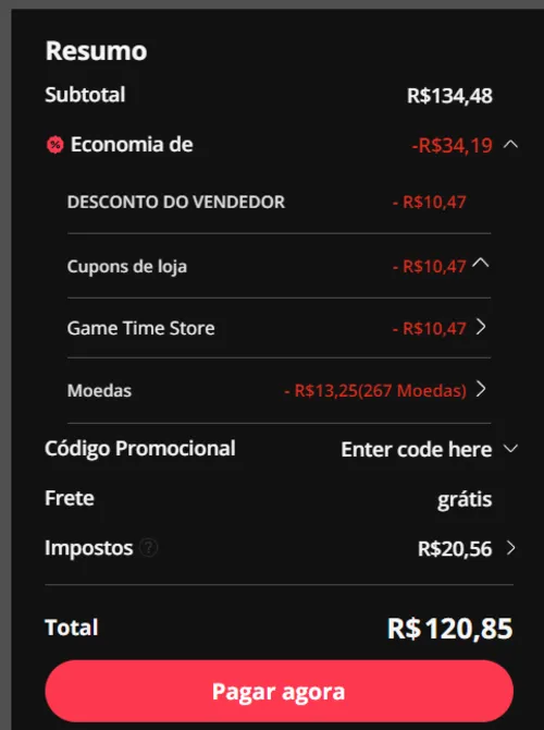 Imagem na descrição da promoção