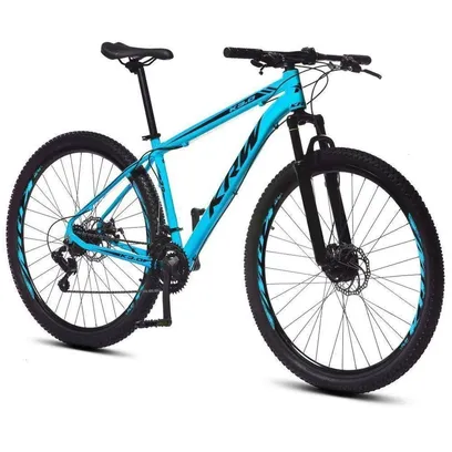 Foto do produto Bicicleta Aro 29 KRW Alumínio 24 Vel Freio A Disco X52 - Azul/Preto