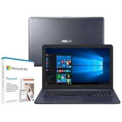 Notebook Asus Core i3-6100U 4GB 1TB Tela 15.6” Windows 10 | R$2.977