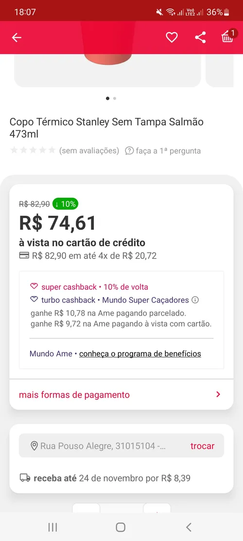 Imagem na descrição da promoção