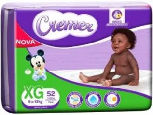 (App+Club da Lu+L4P3) Fralda Cremer Disney Baby Tam. XG - 9 a 13kg 52 Unidades