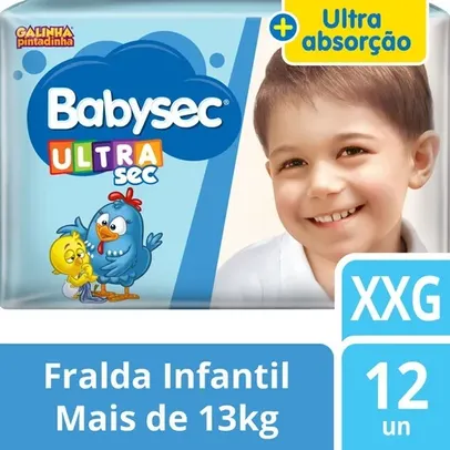 Fralda Galinha Pintadinha Ultrasec Xxg 12 Unidades Babysec