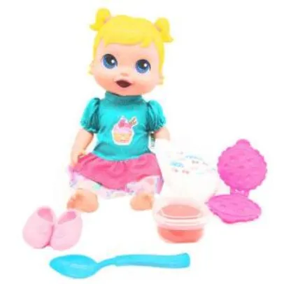 [50% AME] Boneca Babys Collection Comidinha Super Toys