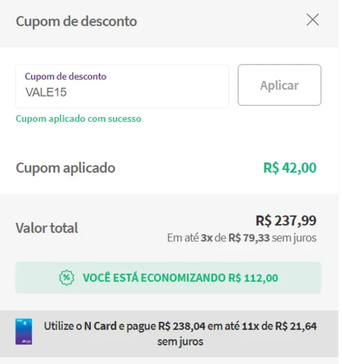 Imagem na descrição da promoção