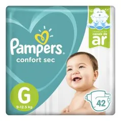 Fralda Pampers Confort Sec G 42 Unidades - 2 pacotes | R$66