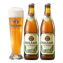 Kit Cerveja Paulaner Hefe Weisbier Com Copo - Frete Grátis Prime - AME R$7 de volta