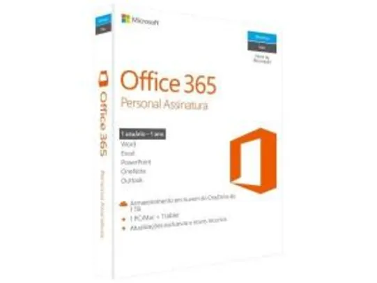 Microsoft Office 365 Personal - 1TB de Armazenamento Válidos por 1 Ano