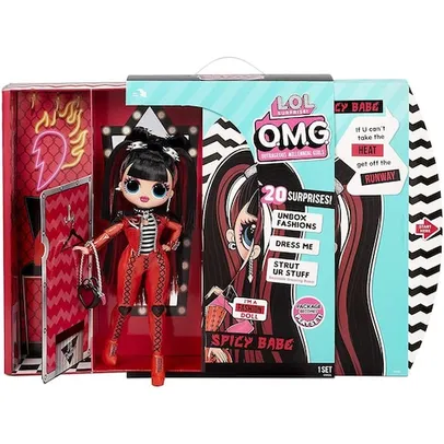 LOL Surprise OMG Spicy Babe Fashion Doll - Dress Up Doll Set com 20 surpresas para meninas e criança