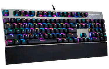 Teclado Mecânico Motospeed CK108 K92, Preto, RGB, Switch Azul, FMSTC0047AZL