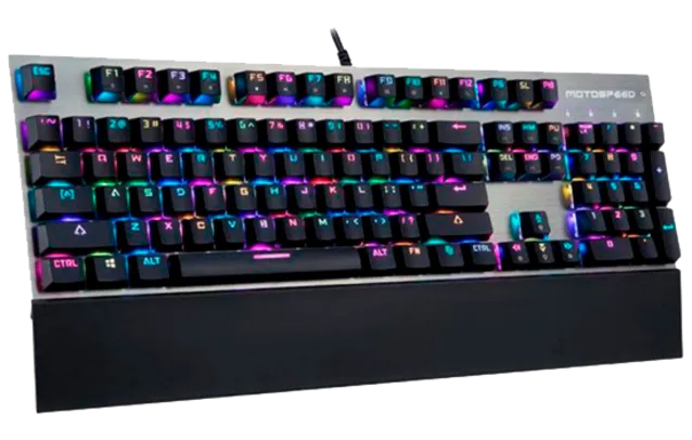 Teclado Mecânico Motospeed CK108 K92, Preto, RGB, Switch Azul, FMSTC0047AZL