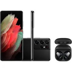 Smartphone Samsung Galaxy S21 Ultra 5G (256GB) - Preto + Galaxy Buds Pro - Preto