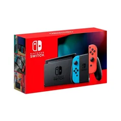 (AME = R$1781+cartãopré-aprovado) New Nintendo Switch Azul e Vermelho Neon | R$2.544