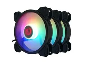 Kit Fan com 3 Unidades Redragon F009, RGB, 120mm, com controle