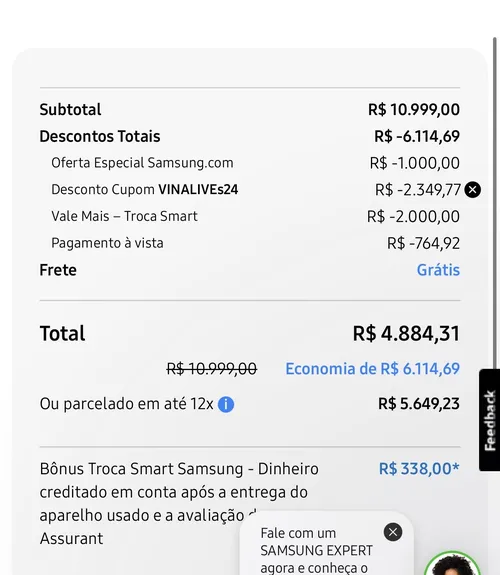 Imagem na descrição da promoção