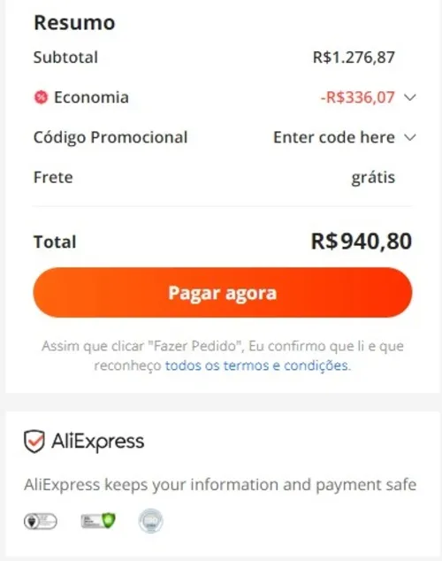 Imagem na descrição da promoção