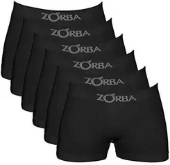 Kit 10 Cuecas Boxer Em Algodão Adulto ZORBA-781 - Preto | R$135