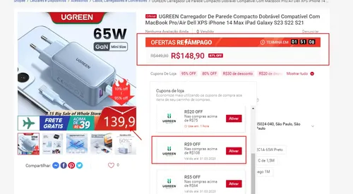 Imagem na descrição da promoção