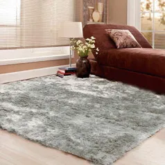 Tapete Para Sala Premium 100x150cm Cinza | R$ 63