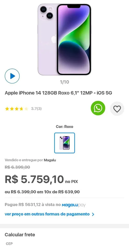 Imagem na descrição da promoção