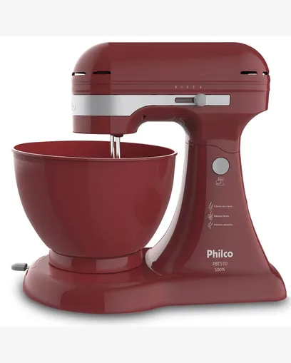 Foto do produto Batedeira Philco PBT510 Vermelha 500W