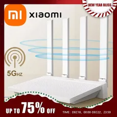 [Taxa inclusa/G. Pay R$193] Roteador Xiaomi AX3000T 2.4GHz 5GHz - CPU 1.3GHz, 2X2 160MHz, NFC, 4 antenas, 2 Links Simultâneos