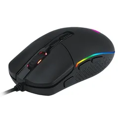 Mouse Gamer Redragon Invader 10000dpi 7 Botões RGB Preto - M719