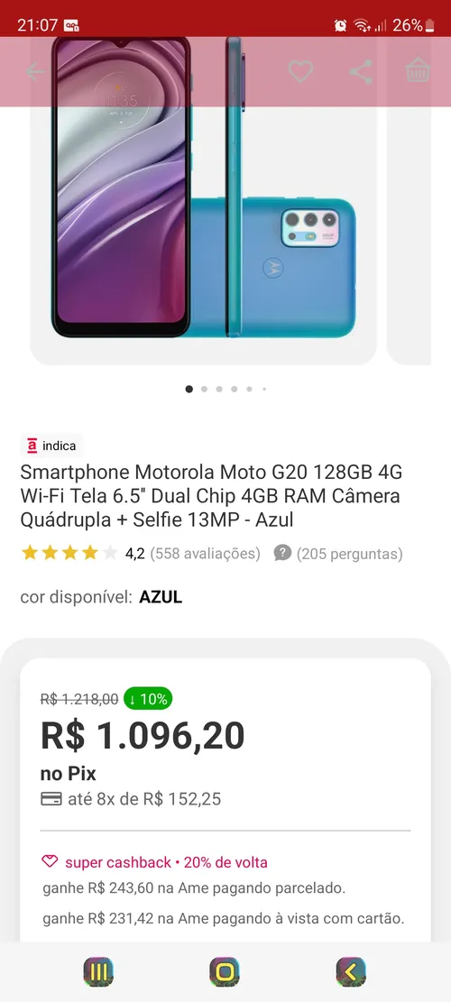 Imagem na descrição da promoção