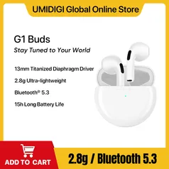 (TX inclusa) Umidigi-airbuds pro sem fio bluetooth