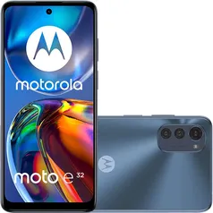 Smartphone Motorola E32 64GB 4G Wi-Fi Tela 6.5'' Dual Chip 4GB RAM Câmera Tripla + Selfie 8MP - Graf