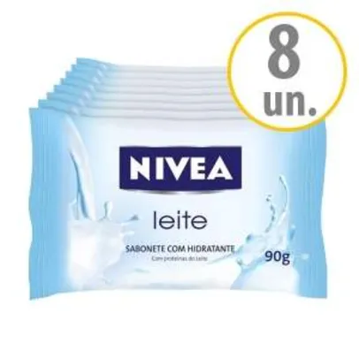 [NetFarma] Kit Sabonete Nivea Hidratante Proteínas do Leite por R$ 9