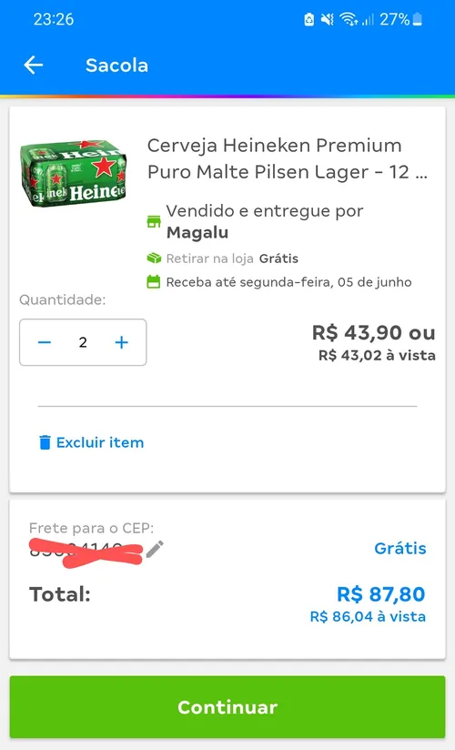 Imagem na descrição da promoção