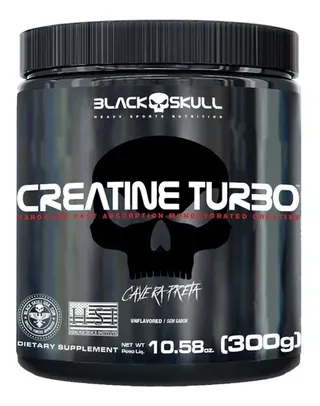 Suplemento em pó Black Skull Creatine Turbo creatina em pote de 300g