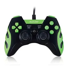 CONTROLE GAMER PS3/PC PRETO/VERDE JS091