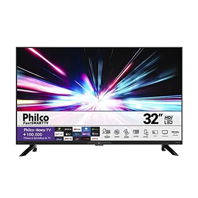 Smart TV LED 32, HD, PTV32A21DFH, Philco, Recepção digital, Função Futebol 