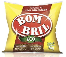 [Prime] Esponja de Aço 8 Unidades, Bom Bril | R$1,12