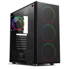 Gabinete Gamer T-Dagger G10B, Mid Tower, Black, ATX, Sem Fonte, Sem Fan, TGC-G10B