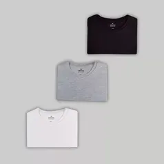 Kit Com 3 Camisetas Masculinas ou Femininas Básicas - Hering