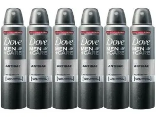 Desodorante Aerossol Antitranspirante Masculino - Dove Men+Care Antibac 150ml Cada 6 Un. | R$65