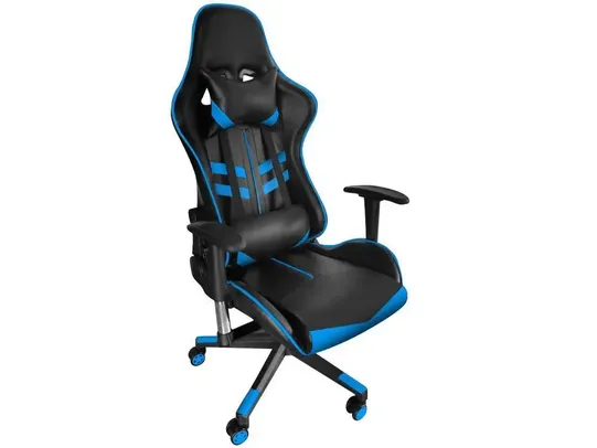 [Magazine Luiza] Cadeira Gamer Reclinável Preto e Azul GAM-AZ1 AC Comercial - 