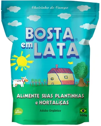 Fertilizante Orgânico Bosta em Lata Plantas e Hortaliças Zip - 300 G R$15