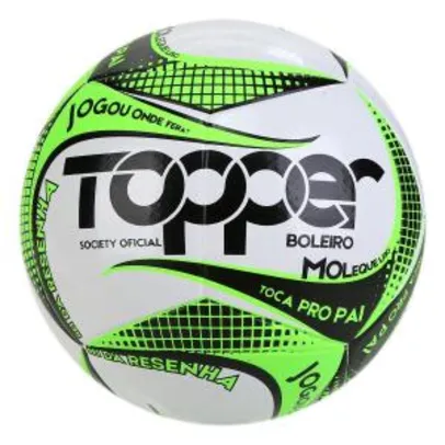 Bola de Futebol Society Topper Boleiro 2019 Exclusiva - Verde e Branco R$40