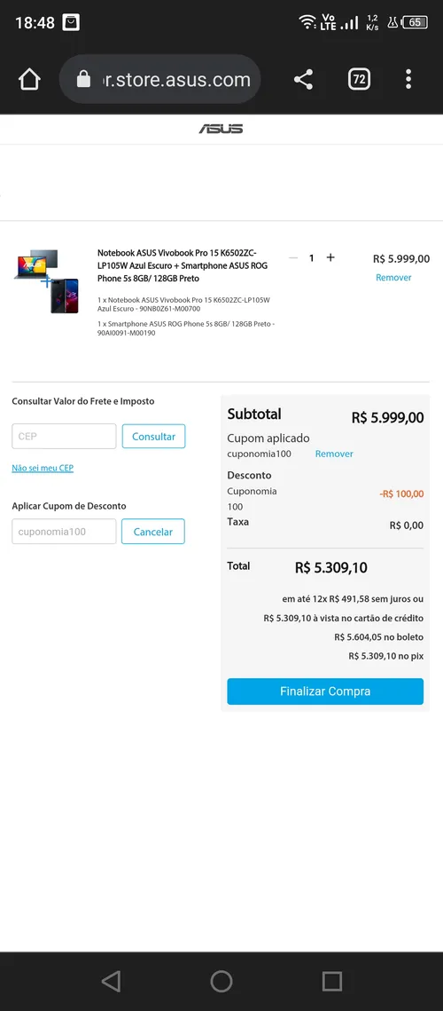 Imagem na descrição da promoção