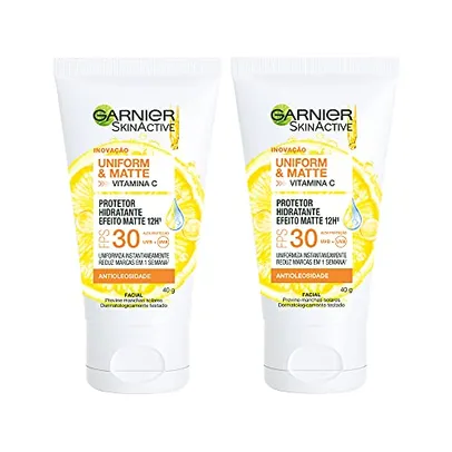 Kit Protetor Hidratante Facial Garnier U&M Vitamina C FPS30 40g