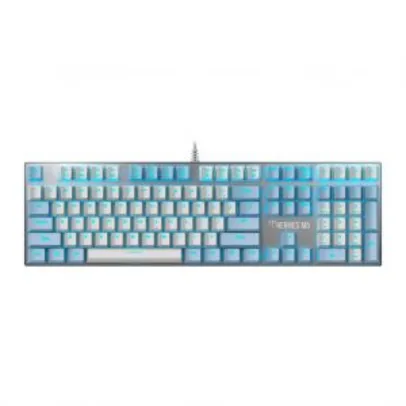 Teclado Mecanico Gamdias Hermes M5 Branco/Azul Led Azul Switch Azul , HERMES M5 RGB WB