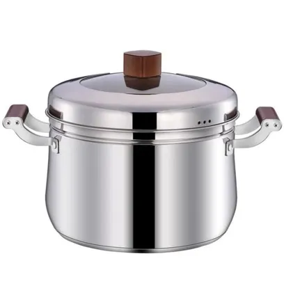 Foto do produto Panela A Vapor De Inox Com Tampa e Cesto De Cozimento 28cm