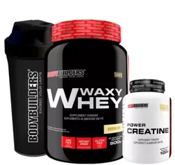 Kit Whey Protein WAXY 900G + CREATINA 100G + COQUETELEIRA