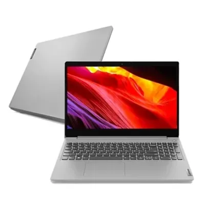 Notebook Lenovo IdeaPad 3i Tela de 15.6" Intel Celeron SSD 128GB 4GB RAM Linux Prata