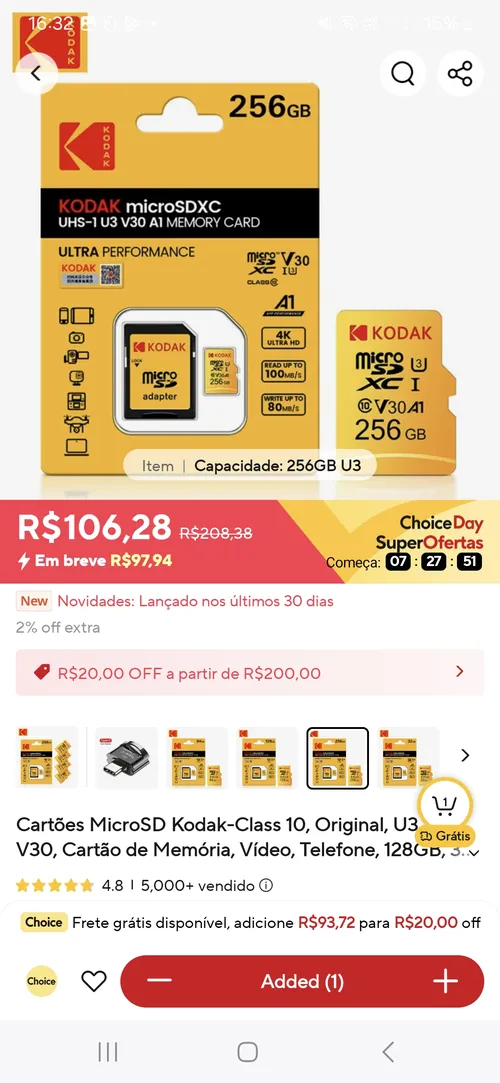 Imagem na descrição da promoção